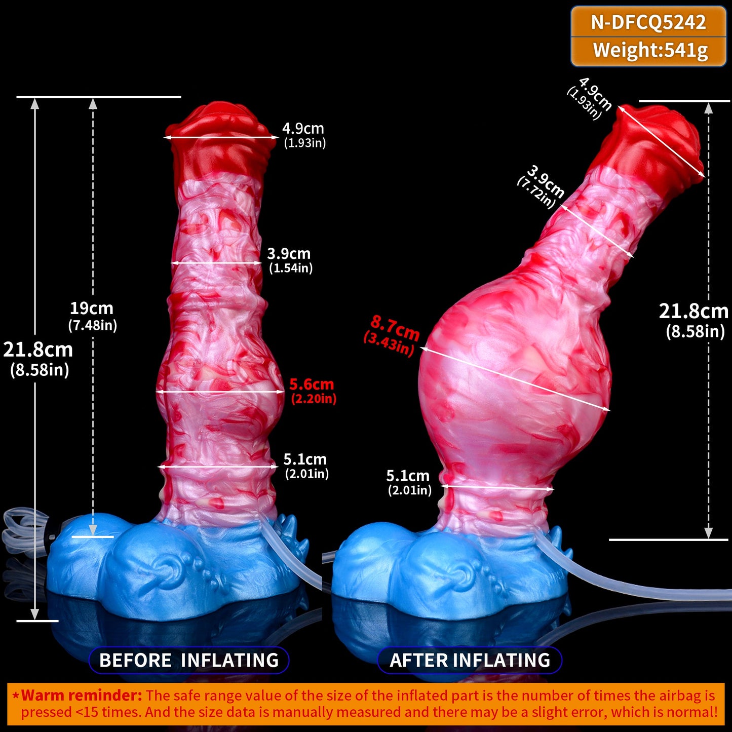 Filek's Equine – Huge Expandable Horse Dildo wtih Cum Tube