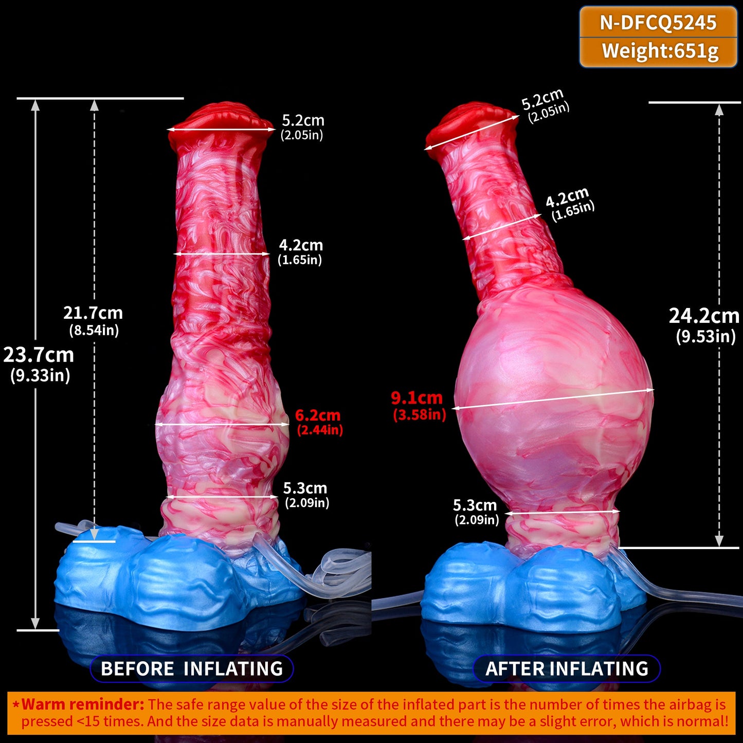 Latasha’s Equine - Huge Inflatable Stallion Dildo with Cum Tube