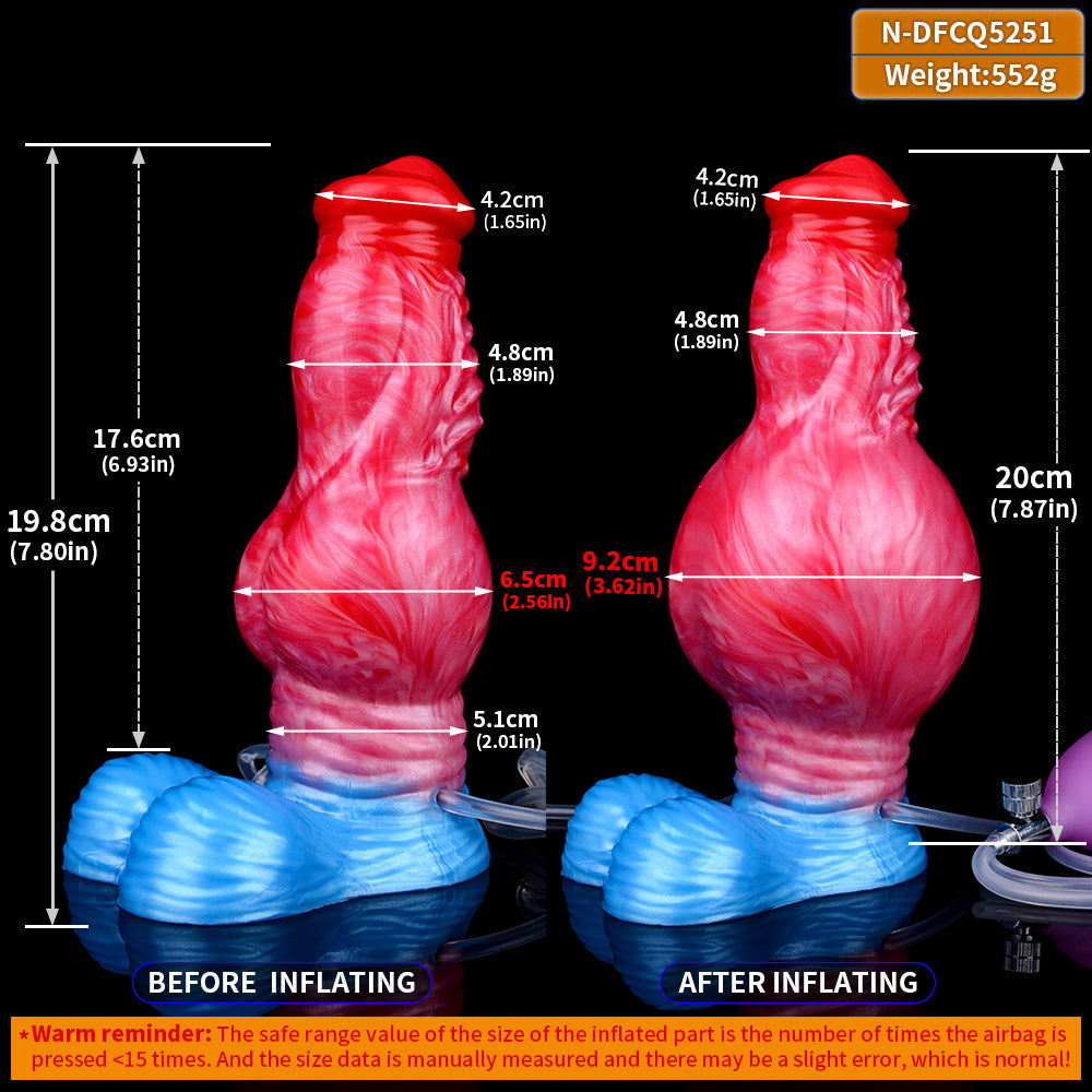 Giancarlo – Huge Knot Inflatable Dildo with Squirting Tube