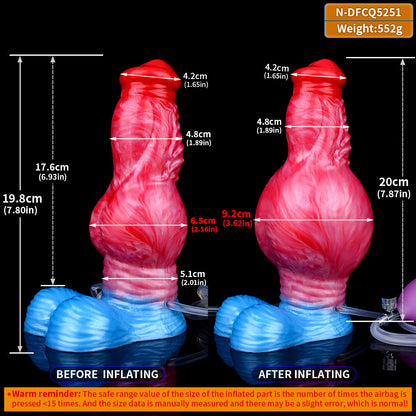 Giancarlo – Huge Knot Inflatable Dildo with Squirting Tube