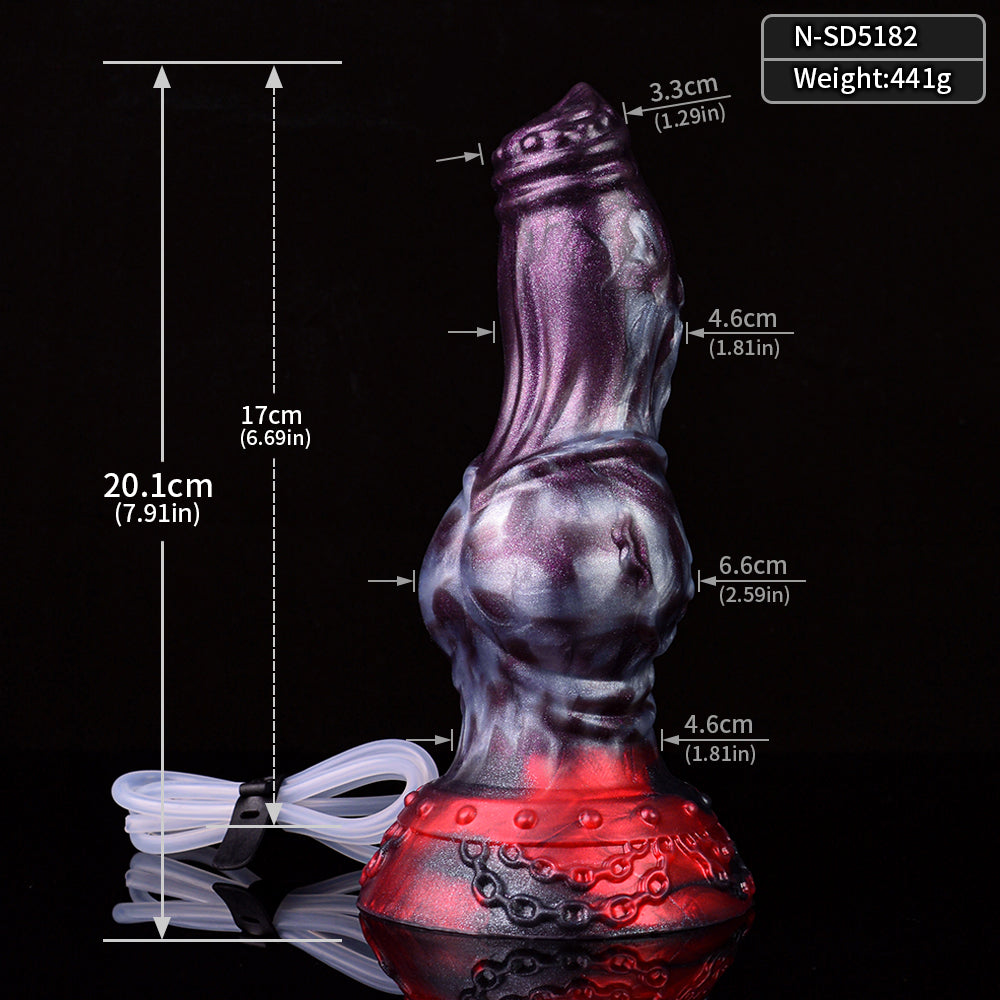 Berg the Unleashed – Best Squirting Knot Dildo with Cum Tube