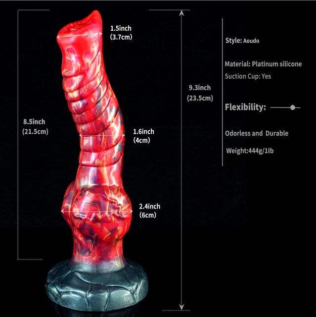 Aoudo - Fantasy Wolf Dildo with Ribbed Curve
