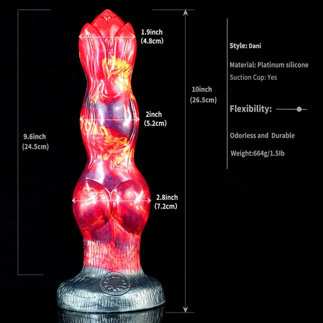 Dani - Huge Dog Dildo, Thick Knotted Canine