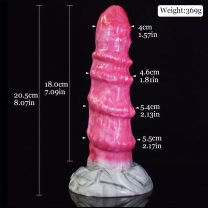 Pythius - Ribbed Octopus Vibrator, Huge Fantasy Butt Plug