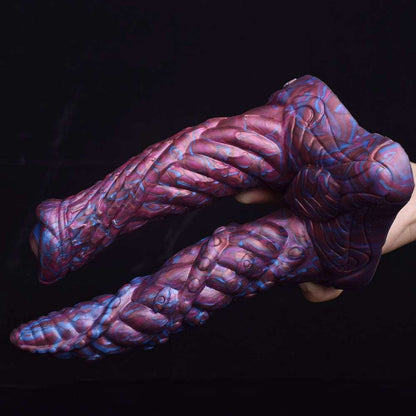 AELORIA - Double Penetration Ribbed Demon Dildo