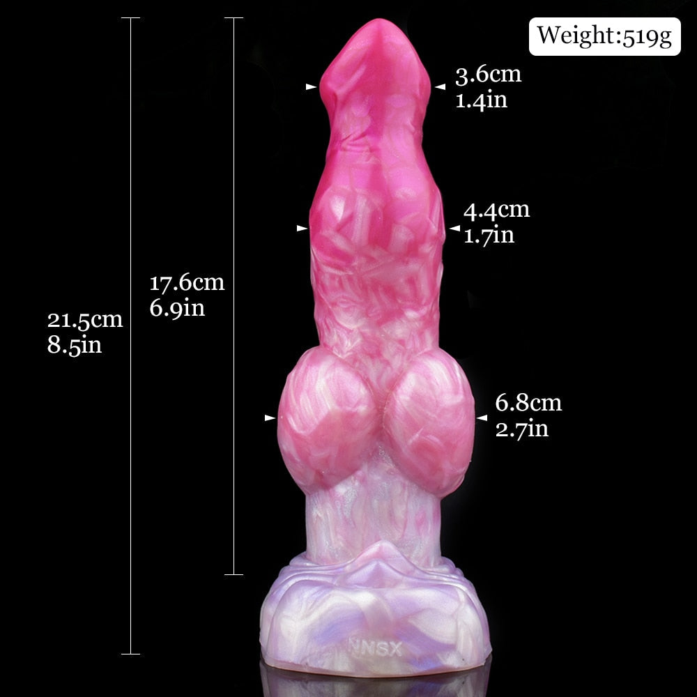 Elvan - Realistic Knotted Canine, Thick Wolf Dildo