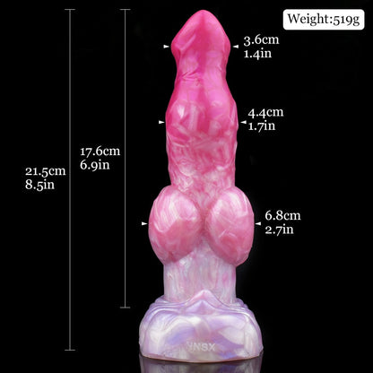 Elvan - Realistic Knotted Canine, Thick Wolf Dildo