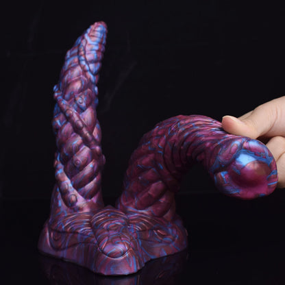 AELORIA - Double Penetration Ribbed Demon Dildo