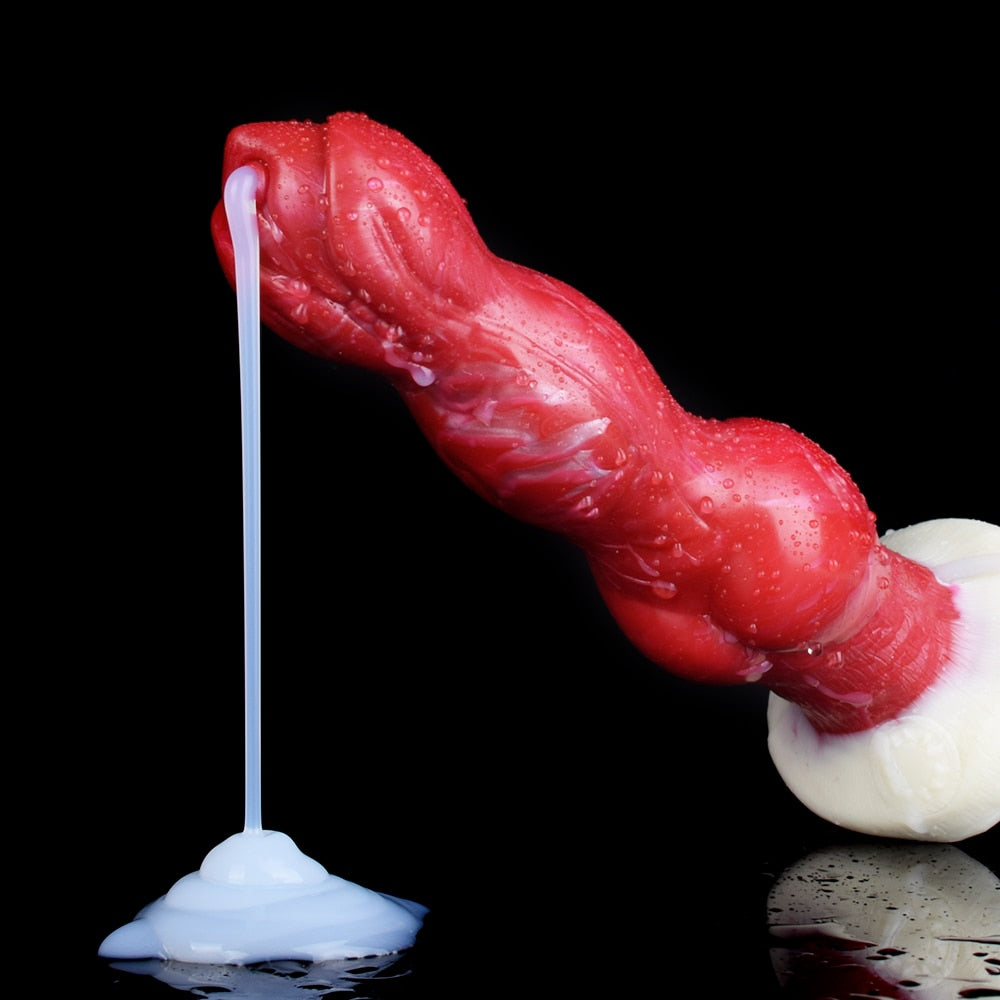Dani - Squirting Dog Dildo, Thick Knotted Canine