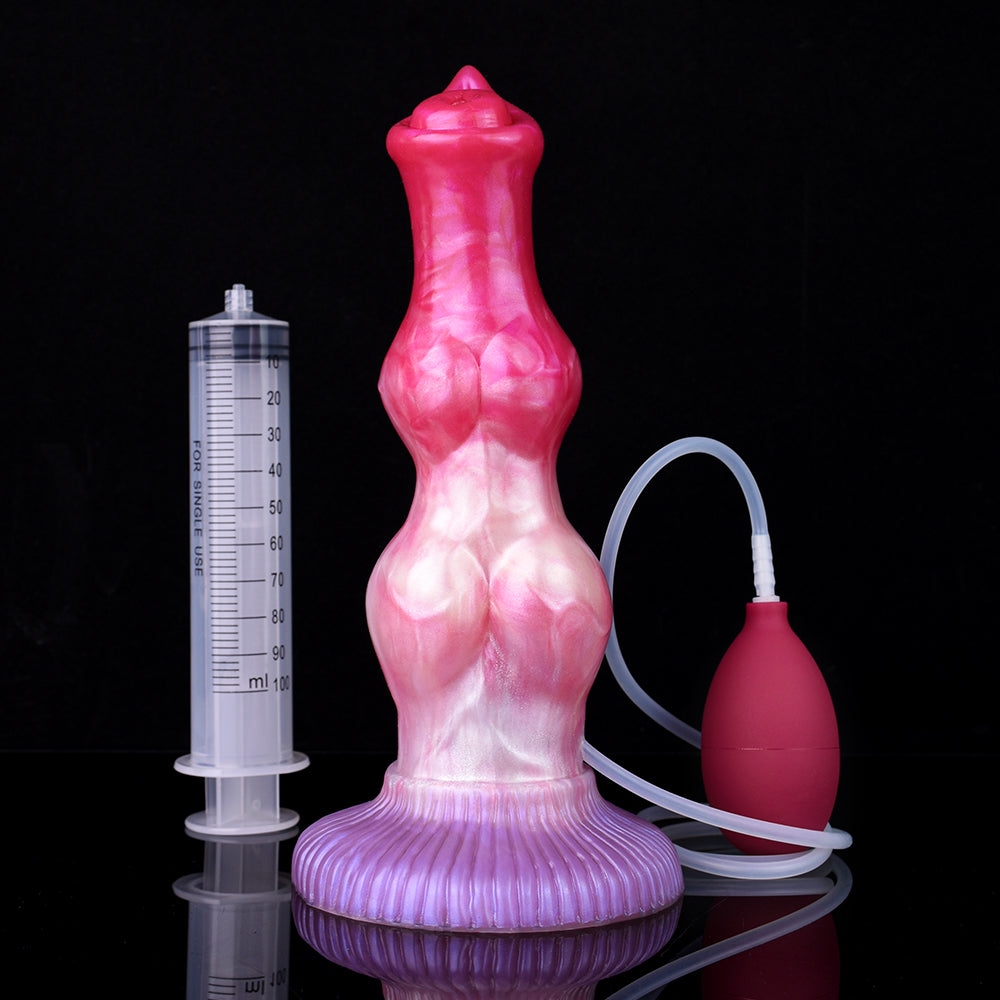 Yaksha - Huge Double Knot Ejaculating Dog Dildo, Realistic Canine