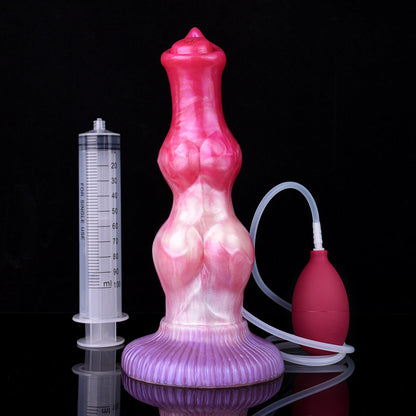 Yaksha - Huge Double Knot Ejaculating Dog Dildo, Realistic Canine