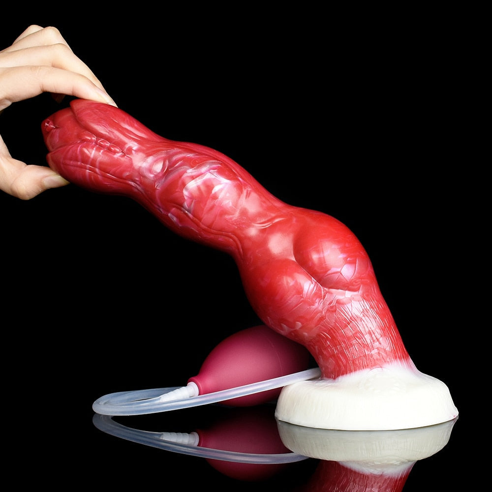 Dani - Squirting Dog Dildo, Thick Knotted Canine