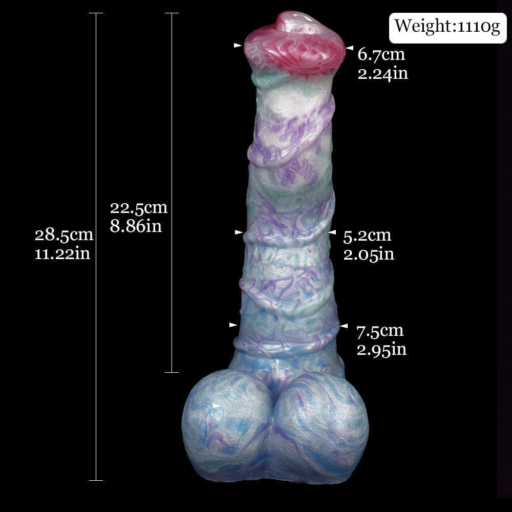 NEBULISK - Oversized Horse Dildo with Curve, Huge Fantasy Toy