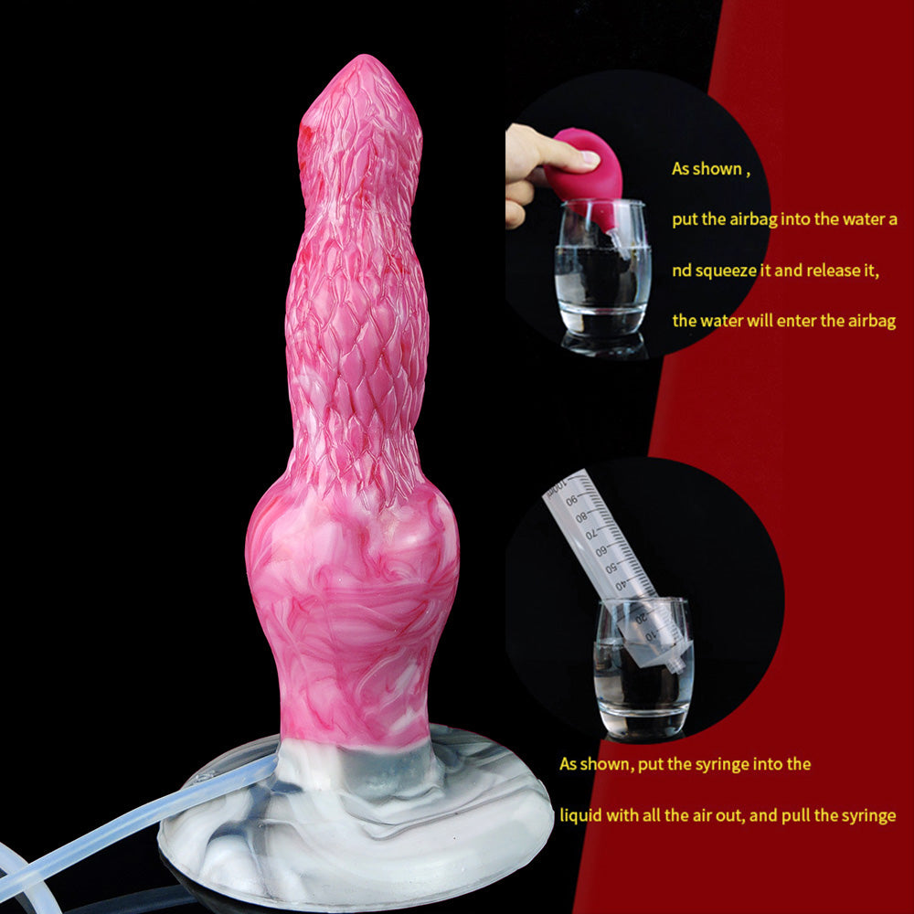 Knotted Ejaculating Dog Dildo 8.6-Inch Kaal