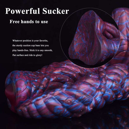 AELORIA - Double Penetration Ribbed Demon Dildo