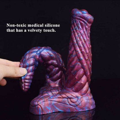 AELORIA - Double Penetration Ribbed Demon Dildo