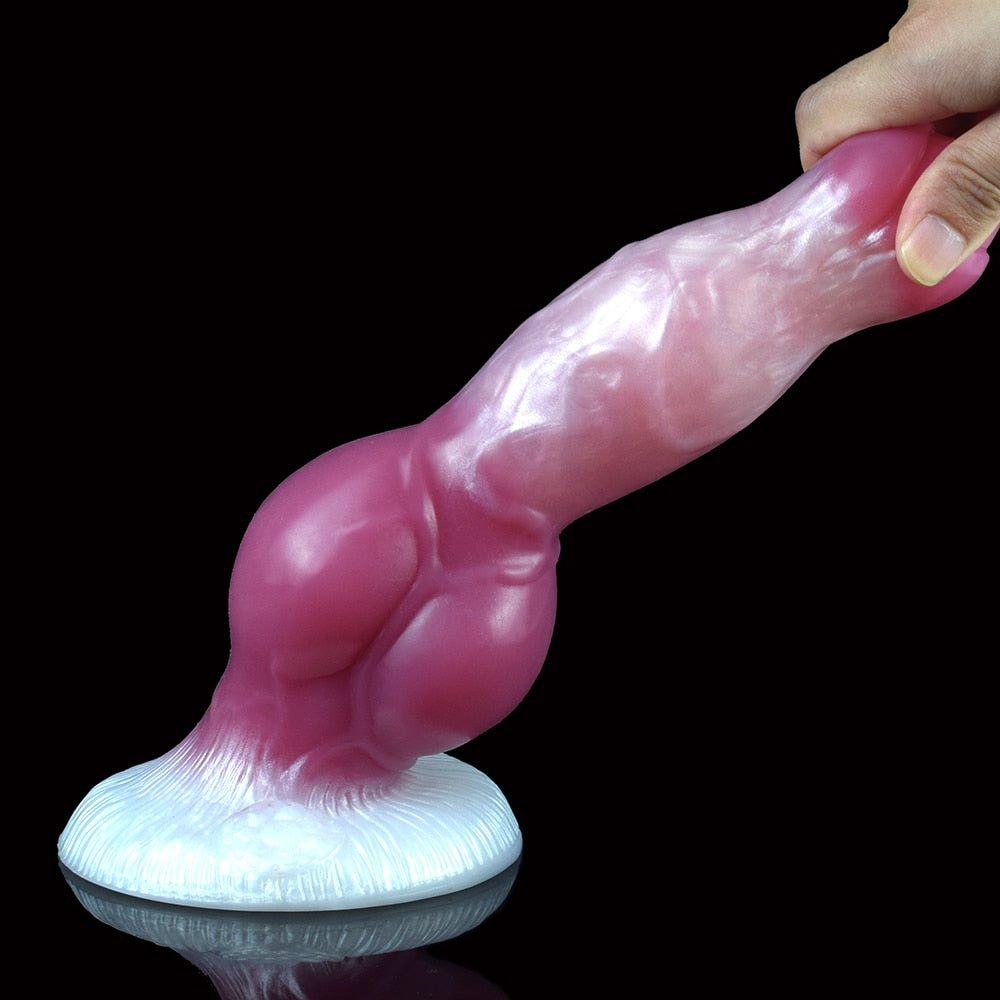 Erebus - Lifelike Canine Dog Dildo with Knot in 3 Sizes, Rosy Color