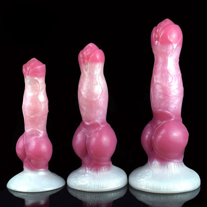 Erebus - Lifelike Canine Dog Dildo with Knot in 3 Sizes, Rosy Color