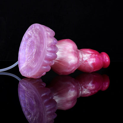 🐕 8-Inch Dowkat - Knotted Ejaculating Dog Dildo, Realistic Canine