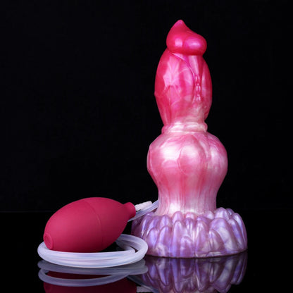 🐕 8-Inch Dowkat - Knotted Ejaculating Dog Dildo, Realistic Canine