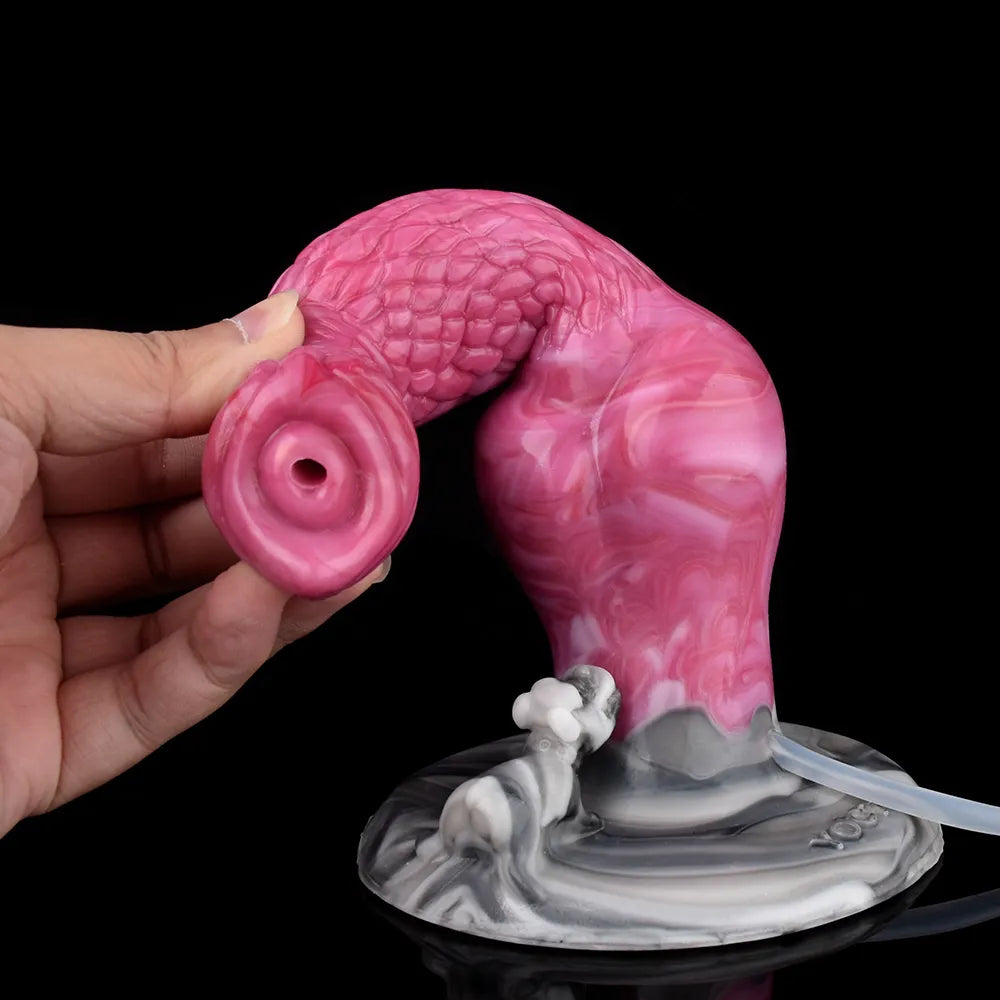 Knotted Ejaculating Dog Dildo 8.6-Inch Kaal