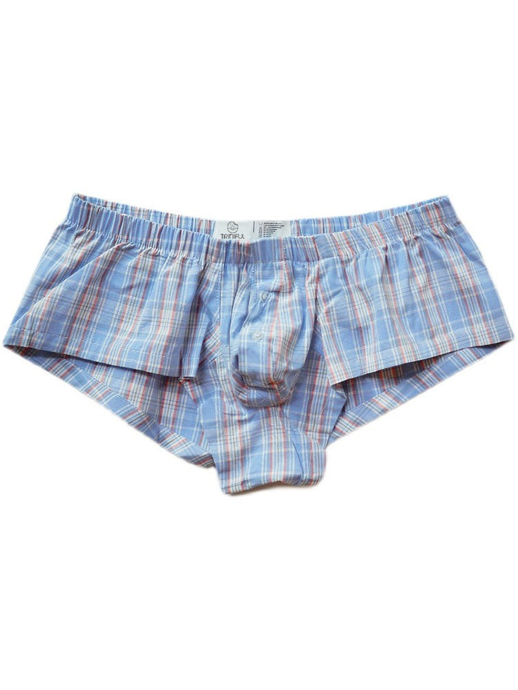 Men's Low Rise Plaid Lounge Boxers