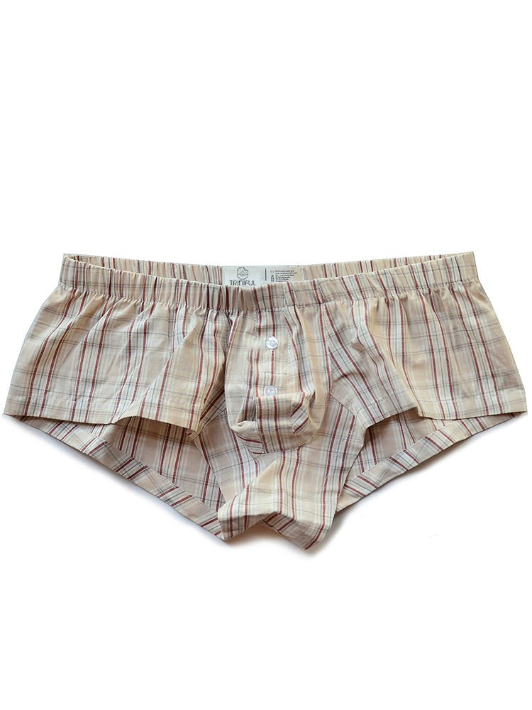 Men's Low Rise Plaid Lounge Boxers