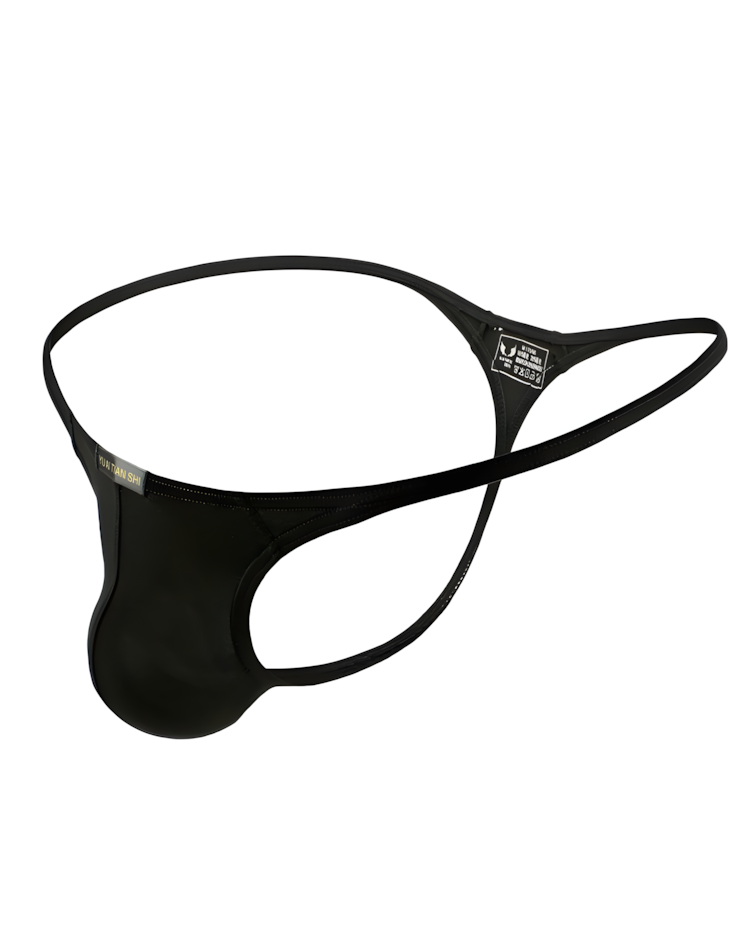 Men's Solid Nylon Low Rise G-String Thong
