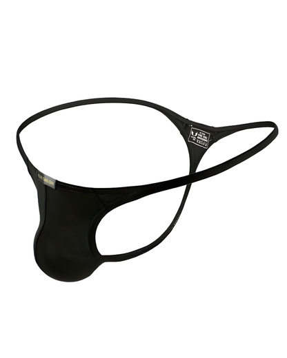 Men's Solid Nylon Low Rise G-String Thong
