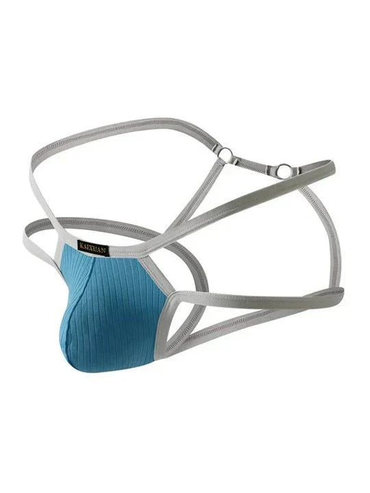 Men's Thin Strap Hollow Breathable Cotton Jockstrap - HDZ038