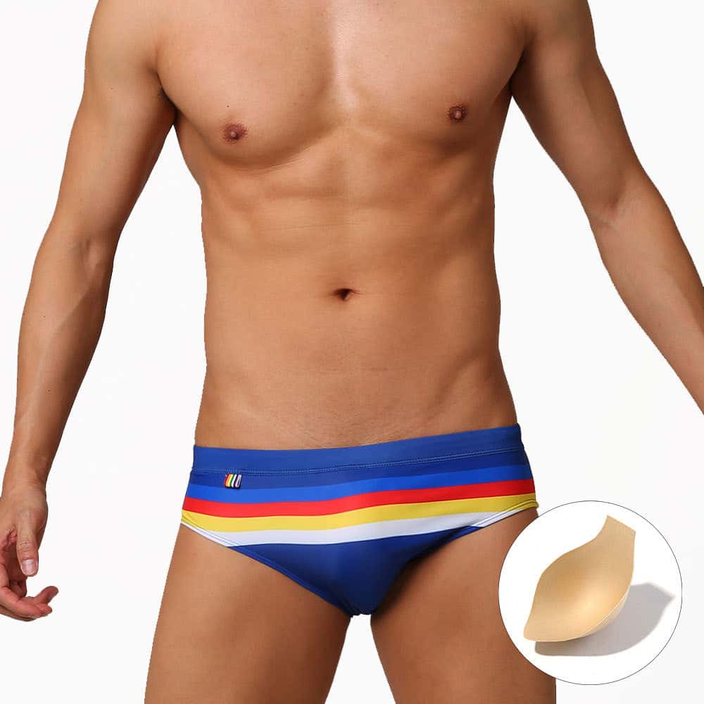 Colorful Striped Bikini Low Rise Briefs