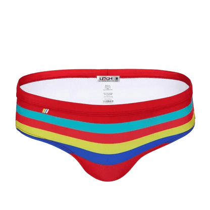 Colorful Striped Bikini Low Rise Briefs