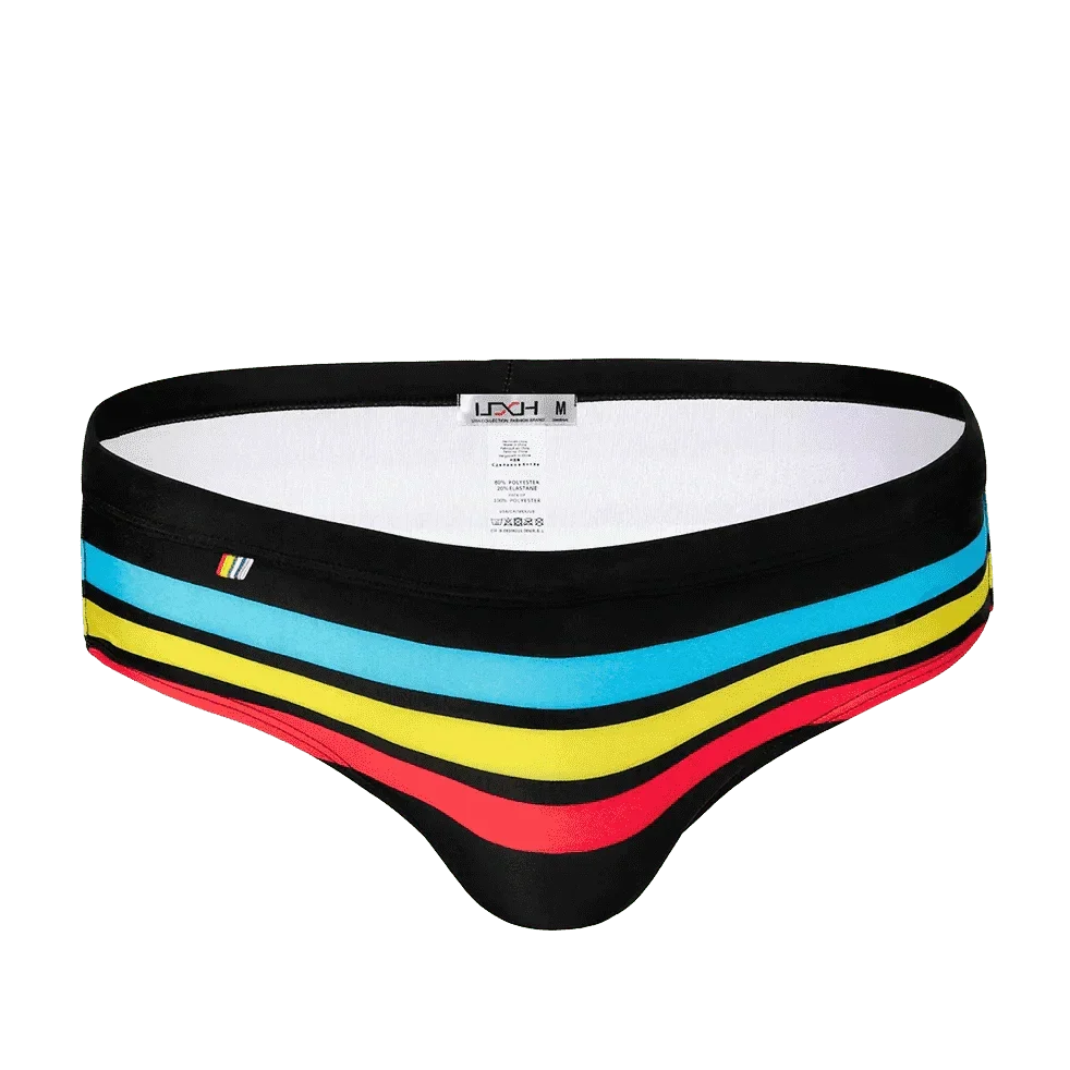 Colorful Striped Bikini Low Rise Briefs