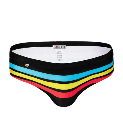 Colorful Striped Bikini Low Rise Briefs