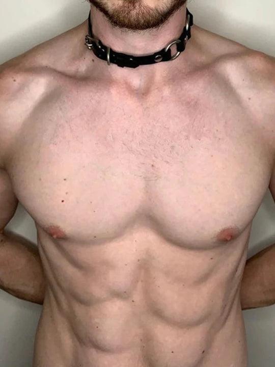 Adjustable Leather O-Ring Choker Collar